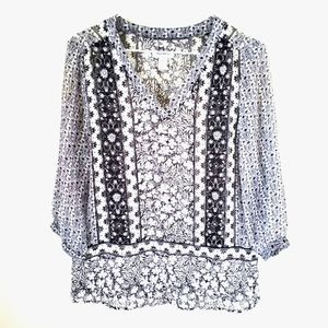 Old Navy Black & White Blouse